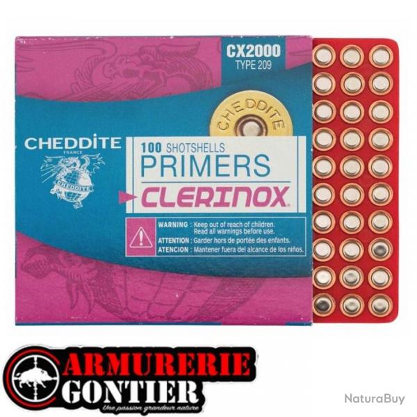 100 Amorces Nobel Chasse Cheddite Type 209