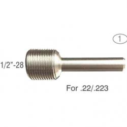 Guide pour matrice de filetage - Modèle 1 : 1/2"-28 UNEF pour calibre 22, 22lr, 223