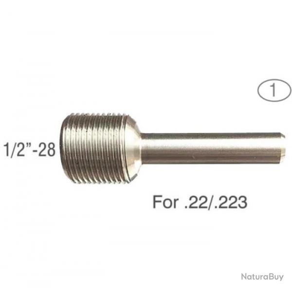 Guide pour matrice de filetage - Modle 1 : 1/2"-28 UNEF pour calibre 22, 22lr, 223