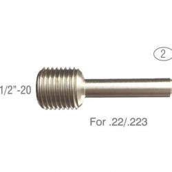 Guide pour matrice de filetage - Modèle 2 : 1/2"-20 UNF pour calibre 22, 22lr, 223