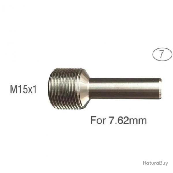 Guide pour matrice de filetage - Modle 7 : M15x1 pour calibre 7,62