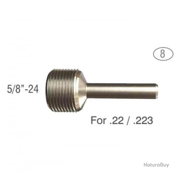 Guide pour matrice de filetage - Modle 8 : 5/8"-24 pour calibre 22, 22lr, 223