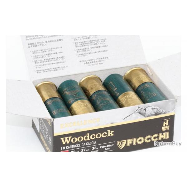 10 cartouche FIOCCHI BECASSE 38 calibre12 38G PB9 Woodcock