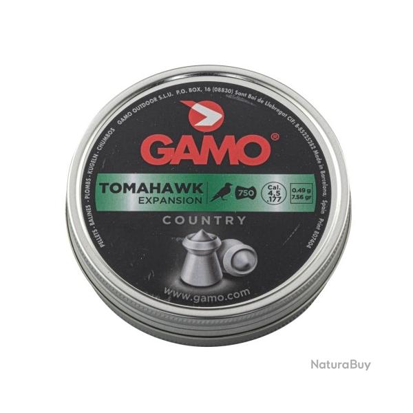 Plombs GAMO tomahawk expansion cal.4.5mm par 750