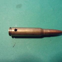 1 Munition 7,62x51 France LM 67 +, étui laiton, balle blindée cuivrée, neutralisée