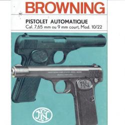 notice BROWNING 10-22 (envoi par mail) - VENDU PAR JEPERCUTE (m2187)