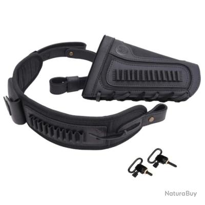 Support de cartouche de fusil en cuir pour droitier Coffee(.308 30-06) - Plaques de couche et