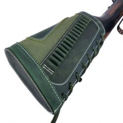 Porte-coque de munitions en cuir et toile pour fusil 22LR,. 17HMR LIVRAISON GRATUITE !!