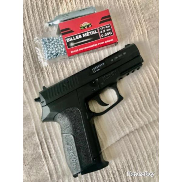 Sig sauer sp 2022 co2 cal 4.5+10 cibles