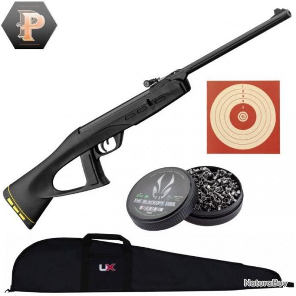 BF24 ! Carabine Gamo junior Delta Fox GT Ring jaune Cal 4.5 + plombs + cibles + fourreau