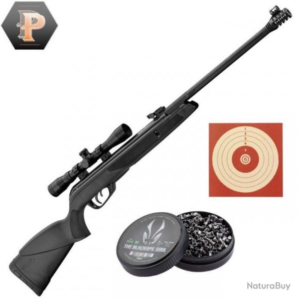 BF24 ! Carabine GAMO Black Bear + 4x32 WR. Cal 4,5 mm + plombs + cibles