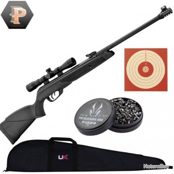 BF24 ! Carabine GAMO Black Bear + 4x32 WR. Cal 4,5 mm + plombs + cibles + fourreau