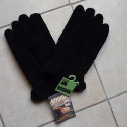 A SAISIR- Gants KODIAK extérieur 100% cuir noir doublure acrylique/laine très confos et chauds NEUFS