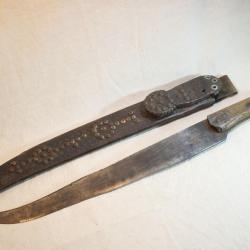 rare ARME COLONIALE machette transformée  LEGITIMUS COLLINS dans son fourreau - SDB24MAC001