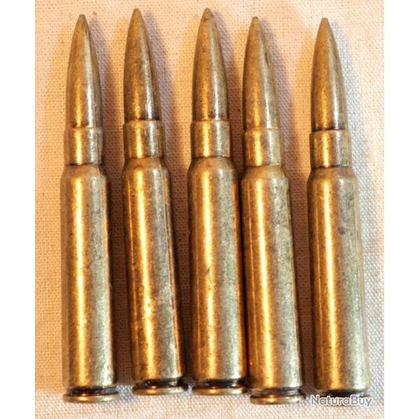 Lot de 5 cartouches munitions balles DENIX 7,92 K98 MAUSER EBR24CAD019