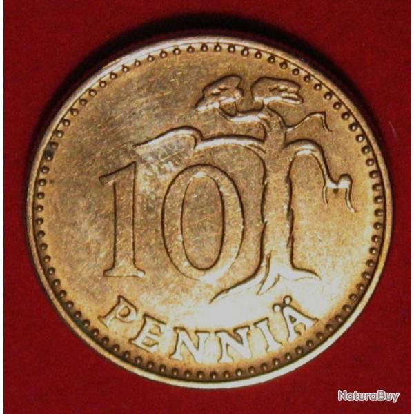 FINLANDE pieiece de 10 pennia1963 TTB diametre 20 mm