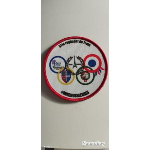 Patch militaire "avec nos blesss " jeux olympiques