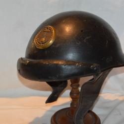 CASQUE MODELE 1936 TYPE BLINDE GENDARMERIE MARITIME-FRENCH NAVY GENDARME HELMET 2°WW-TANK