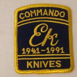 Patch écussons emblème  John EK Commando Knife 50 ème Anniversaire 1941 - 1991