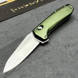 Couteau Gerber Highbrow Compact A/O Lame Acier 7Cr17MoV Manche Aluminium Green Pivot Lock Clip