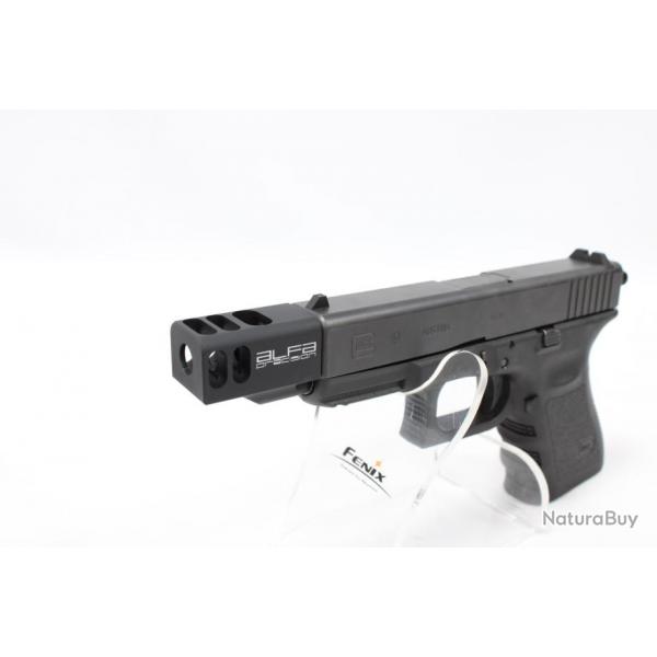 COMPENSATEUR POUR GLOCK ALFA PRECISION 19 Gauche 4 / 5 Noir