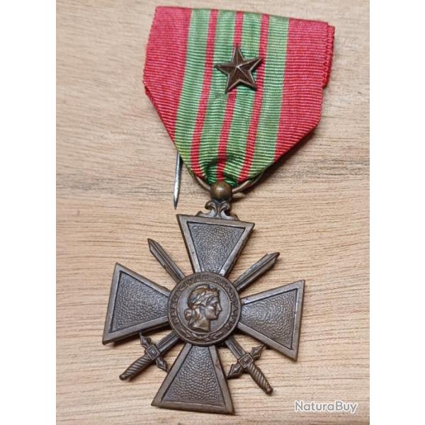 Mdaille Croix de Guerre 1939 avec 1 toile