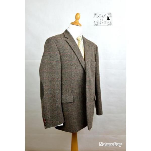 Veste aprs-chasse Harris Tweed marron taille 58