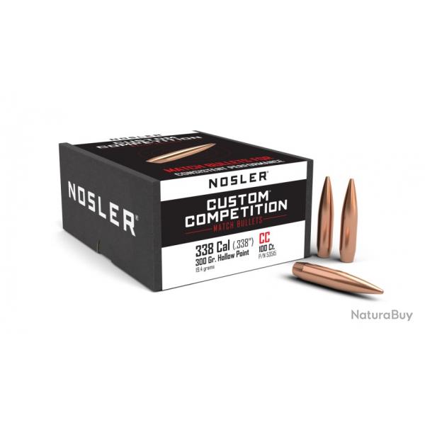 50 Ogives NOSLER Cal.338 300 Gr Hpbt