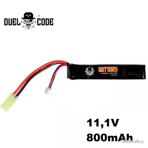 Batterie rechargeable LIPO - 11.1V - 800MAH - 15C - DUEL CODE