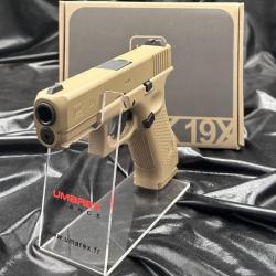 PISTOLET GLOCK 19X - CO2 Billes acier 4,5MM - COYOTE - 19 COUPS