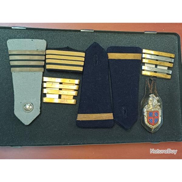 Lot galons militaires commandant adjudant lieutenant-colonel insigne gendarmerie