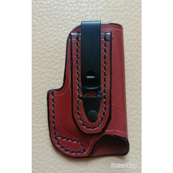 holster cuir droitier P.A. 6,35 Browning Baby, Astra 7000 et clones