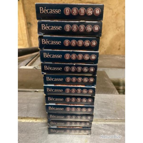 Lot de 12 boites de 10 cartouches marque MARY spcial Bcasse Calibre 12