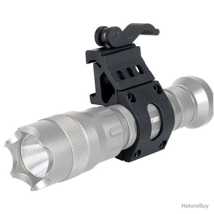 Monture Anneau 30 Mm Avec Rail Picatinny 20 Mm – Support Pour Lunette, Laser Ou Lampe Sur Fusil – Noir