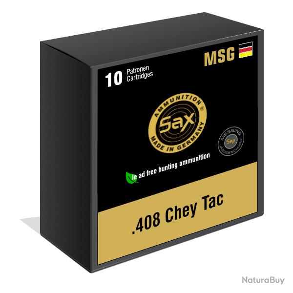 Munitions SAX calibre .408 Chey Tac MSG-SL 27,20g - 419,8gr boite de 10 munitions