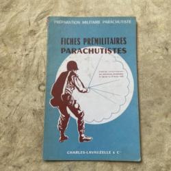 Livres fiches militaire préliminaire Parachutiste Année 1968