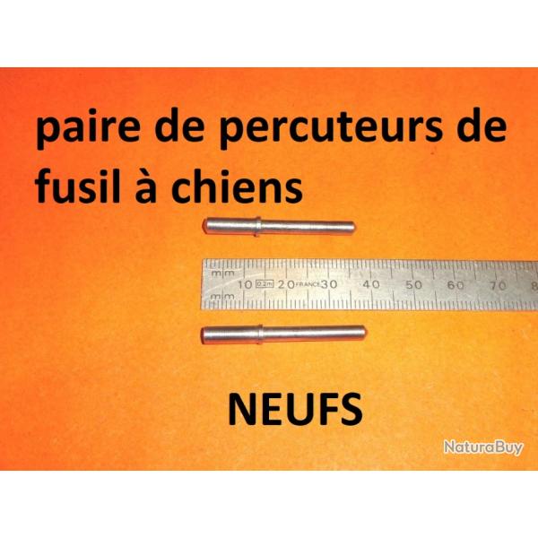 paire de percuteurs fusil  chiens type LEFAUCHEUX - VENDU PAR JEPERCUTE (D22K121)