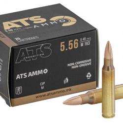 5.56x45mm FMJ 55gr ATS X-Force lot de 10 boites de 20 munitions