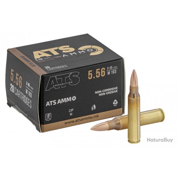 5.56x45mm FMJ 55gr ATS X-Force lot de 5 boites de 20 munitions