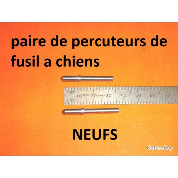 paire de percuteurs fusil  chiens type LEFAUCHEUX - VENDU PAR JEPERCUTE (D22K123)