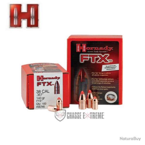 100 Ogives HORNADY 35 Cal 355 165gr Ftx