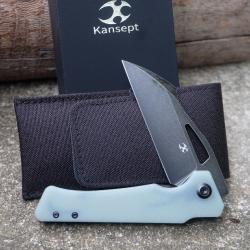 Couteau Kansept Egress Jade Manche G10 Lame Acier CPM-S35VN IKBS Linerlock Clip 1033C2