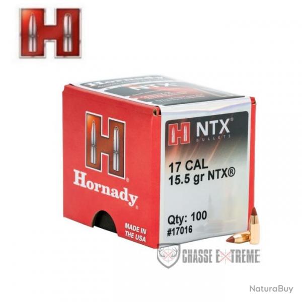 100 Ogives HORNADY 17 Cal 172 15.5Gr NTX