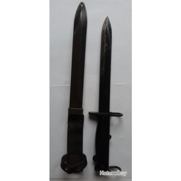 BAIONNETTE FRANCAISE POUR FUSIL MAS 1949/56 AVEC FOURREAU