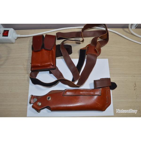 Holster / Etui pour Rvolver Pistolet  Gould&goodrich 43/45 avec porte chargeur paule (15)