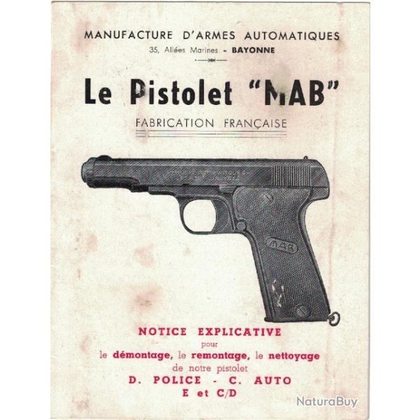 Notice pistolet MAB