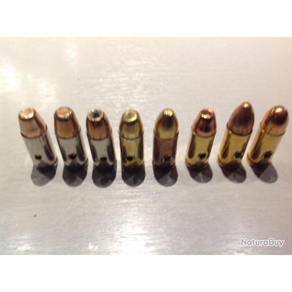 8 balles neutralises 9mm Luger