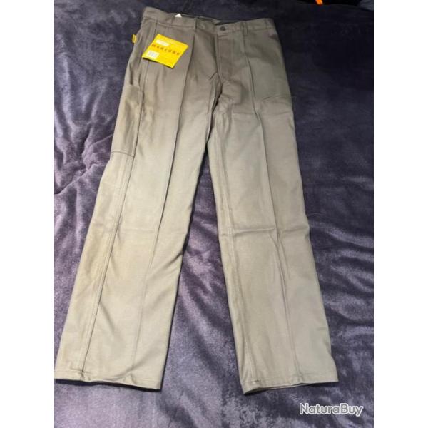 Pantalon de travail mercure gris 100% coton taille 48