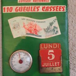 calendrier perpetuelle loteries des geulles cassè WW 1 grande guerre 14/18