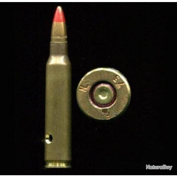 5.56 x 45 - 223 NATO - Belgique - Tracante - balle cuivre pointe rouge - marquage : F N